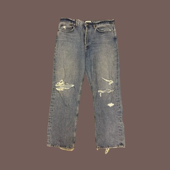 Agolde 90s JeansBlue Distressed Organic CottonSize 32Vintage